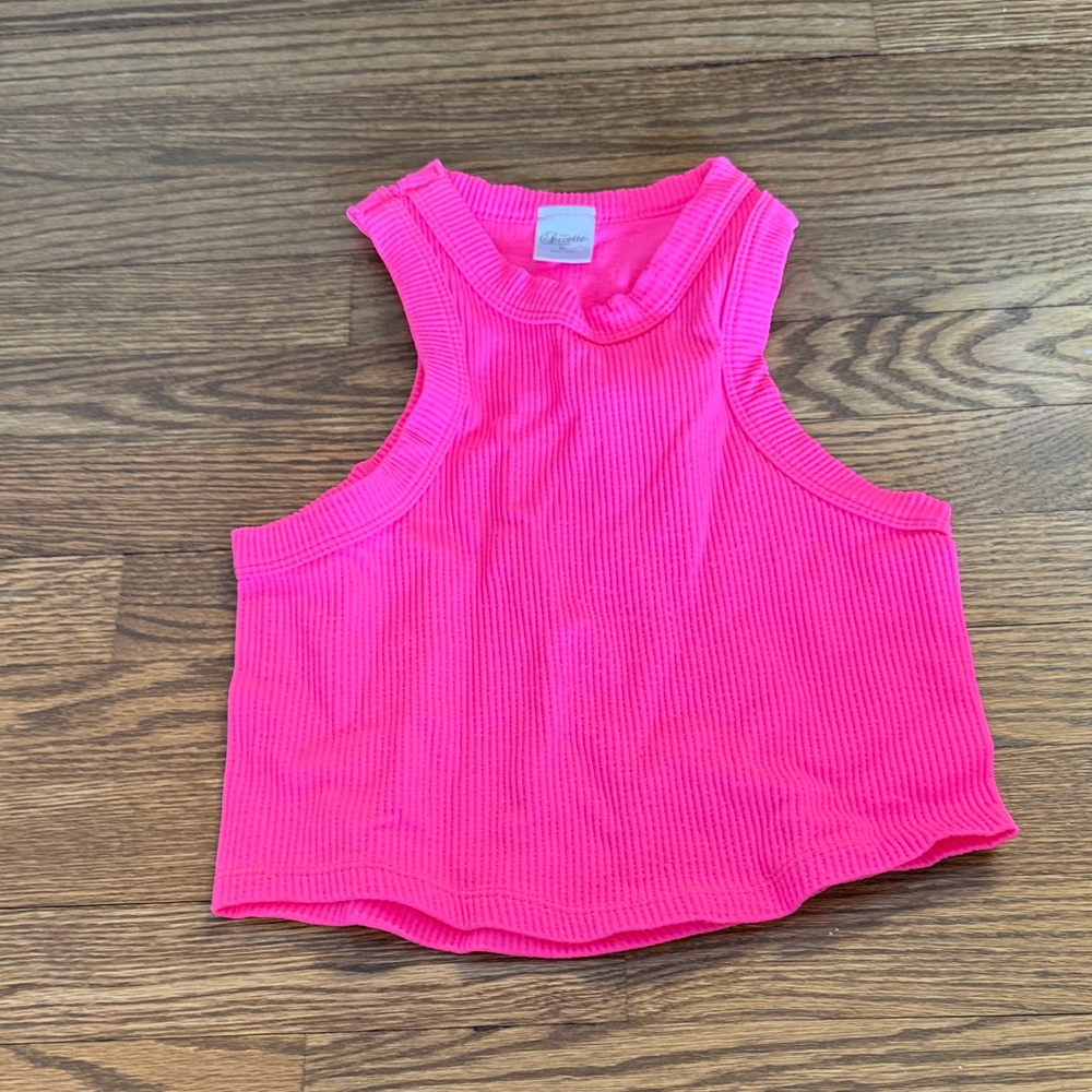 Suzette Hot Pink Ribbed Top Size M/L